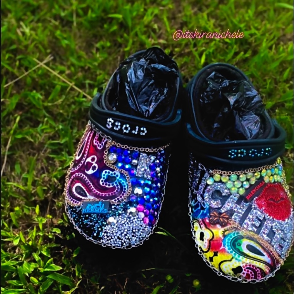 Custom BLING Crocs infant - Adults